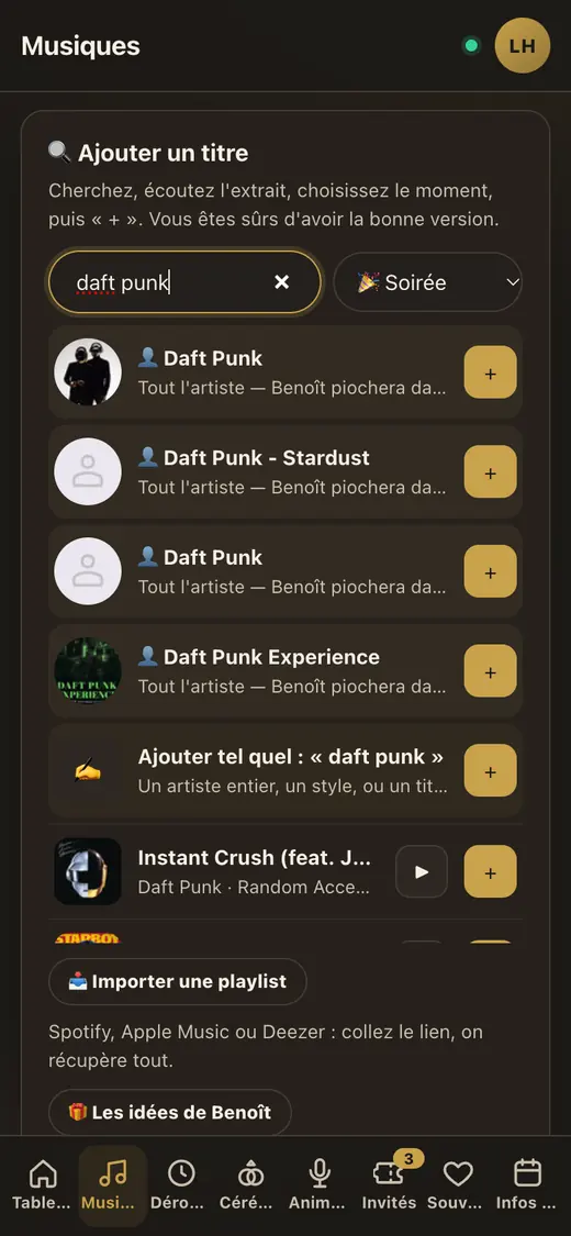 Chaque titre s’écoute et se range par moment